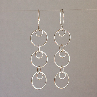 Two Hoop Chain Earrings