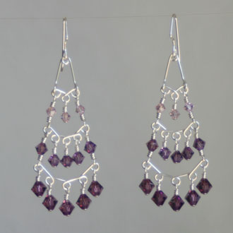 Three Tiered Graduated Shades Earrings