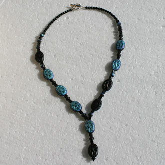 Black AB Textured Necklace