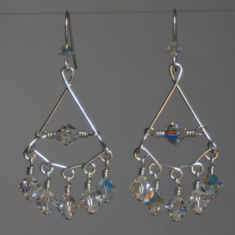 Curved Bottom Crossbar Crystal AB