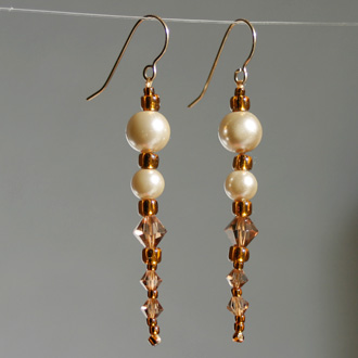 Golden Smokey Rootbeer Earrings