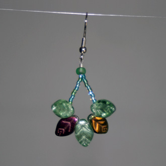 Leaf Loop Earrings