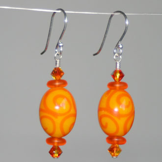 Orange Swirled Ovals