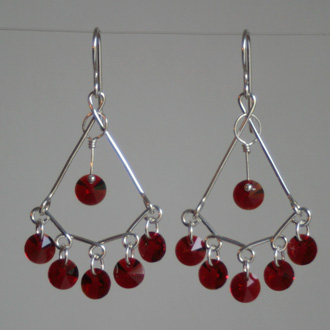 Red Discs Dangles