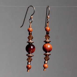 Red Tigereye Earrings