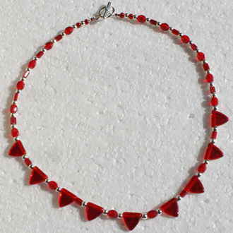 Red Triangles Necklace