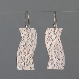Silver Punched Tape Earrings