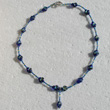 Blue Twisty Bead with Aqua Foil