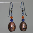 Bronze Dappled Lampwork Earrings