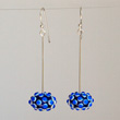 Bumpy Blue Cushion Earrings