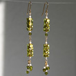 Bumpy Green Tube Double Earrings