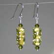 Bumpy Green Tube Simple Earrings