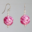 Drizled Hollow Pink Earrings