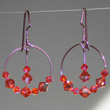 Pinky Orangey Hoops