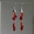 Twisty Red Earrings