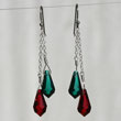 2 Top Drill Drops on Chain Earrings
